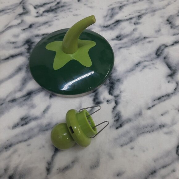 Vintage 90s Copco Watermelon Theme Enamel Metal Teapot Whistling Tea Kettle Pot - Picture 7 of 11